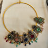 Victorian Zircon Pendant Hasli Necklace Set | Traditional Choker Jewellery
