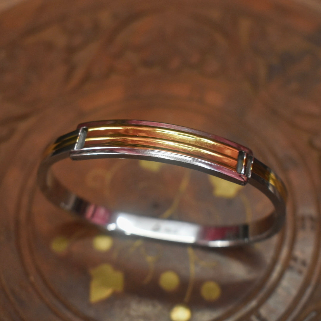 925 Silver Gold Filled Bangle Bracelet - Unisex