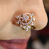Asp Rhodium-Gold Plated Zircon Nose Pin - No Piercing Needed