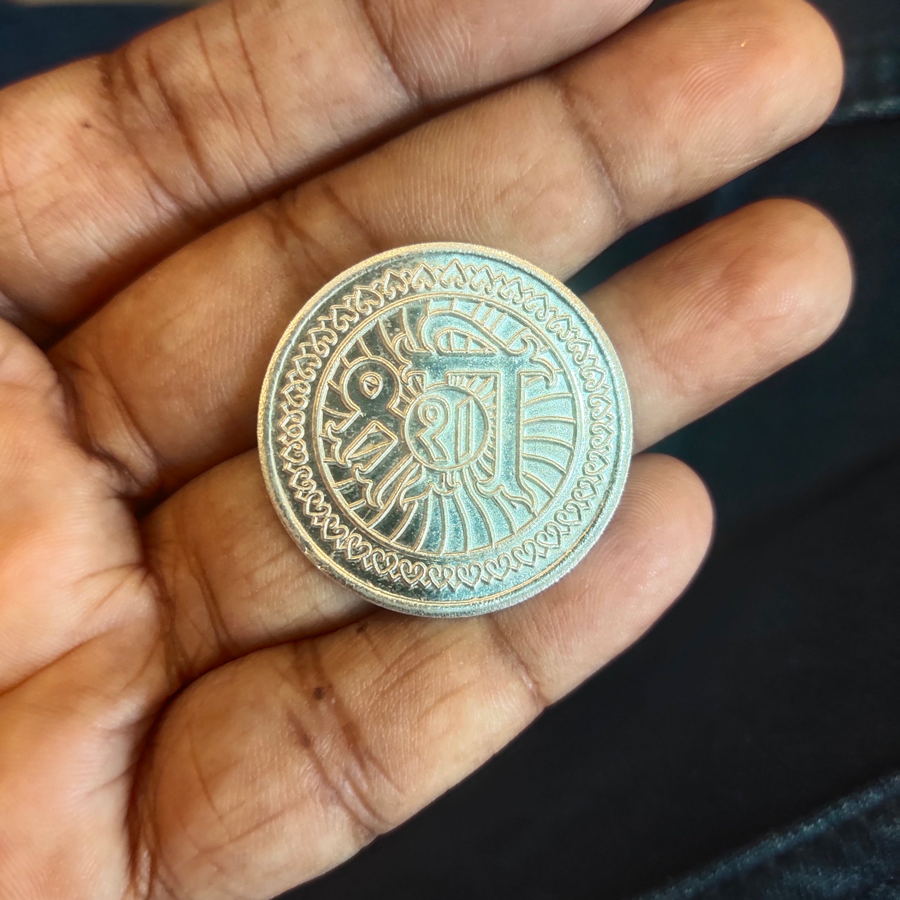 10 Grams Laxmi Silver Coin - Mata Laxmi & Shree Design