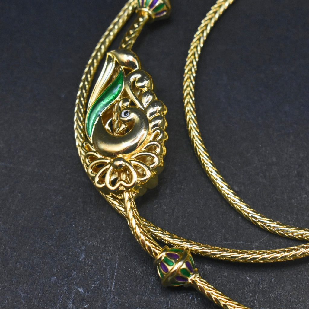 925 Hallmarked Silver 24K Gold Plated Thali Bottu Mangalsutra Chain