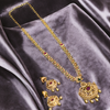 Asp Cz Gold Plated Long Necklace Set