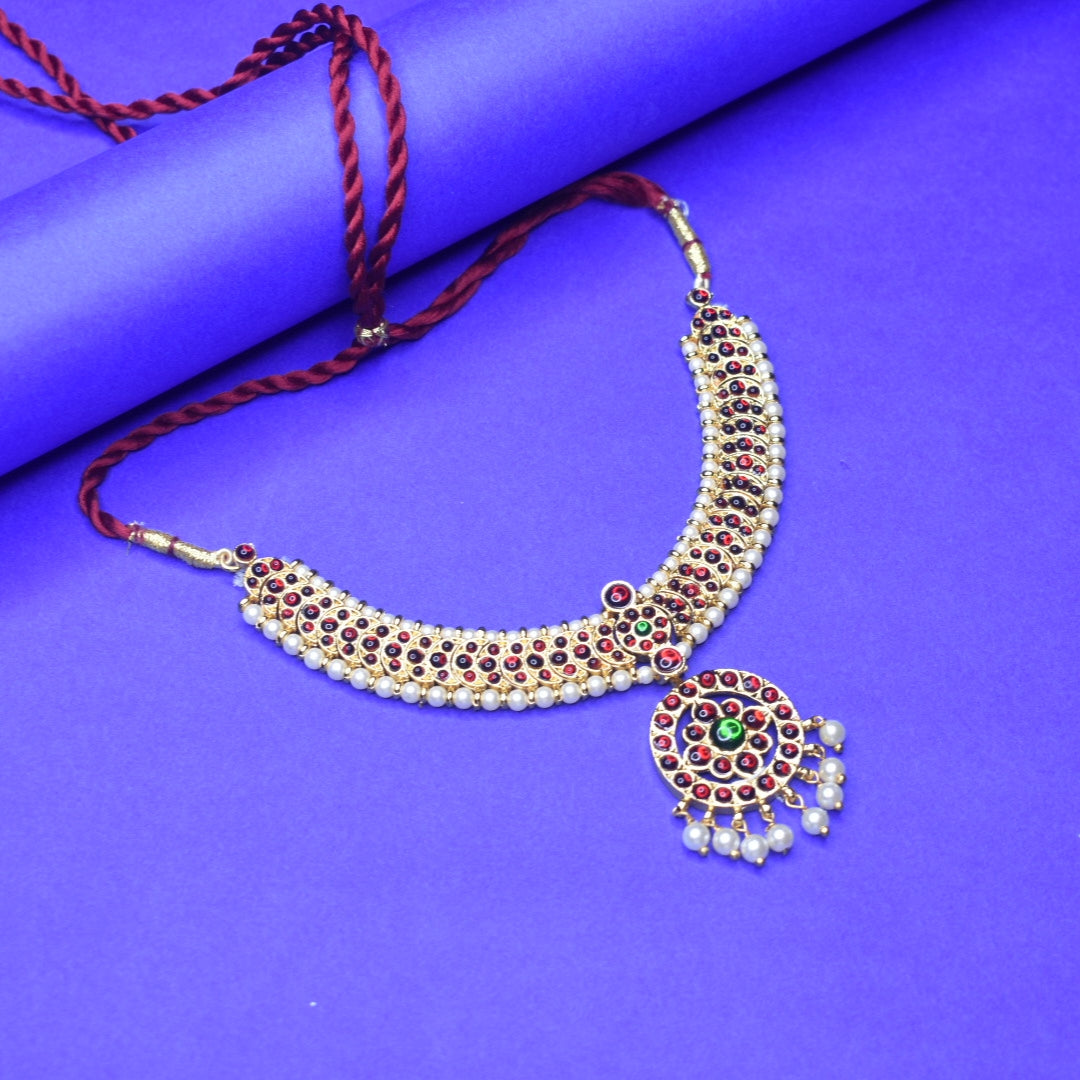 Premium Bharatanatyam Jewellery Set - 12 Piece Classical Dance Temple Ornaments