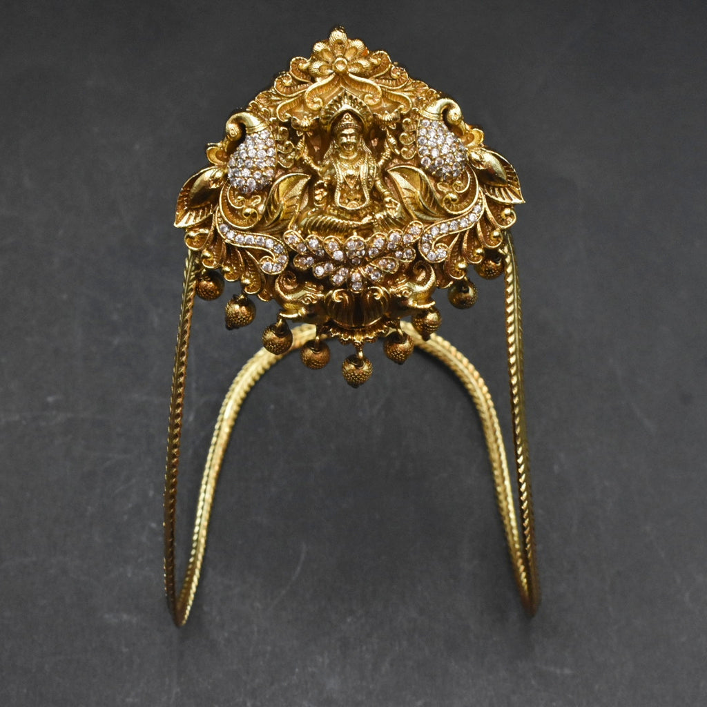 Traditional Peacock Temple Vanki Armlet - Gold Plated Bridal Jewelry