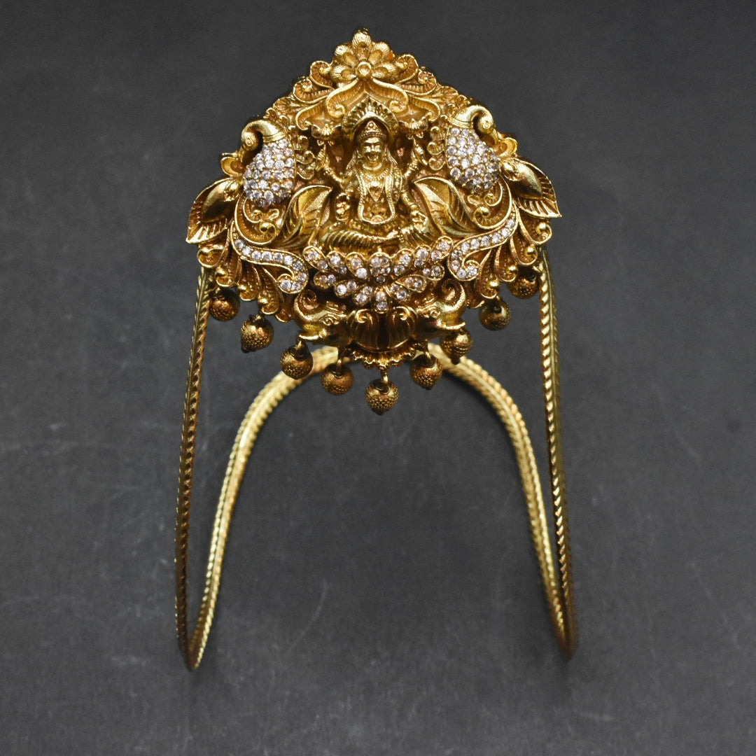 Traditional Peacock Temple Vanki Armlet - Gold Plated Bridal Jewelry