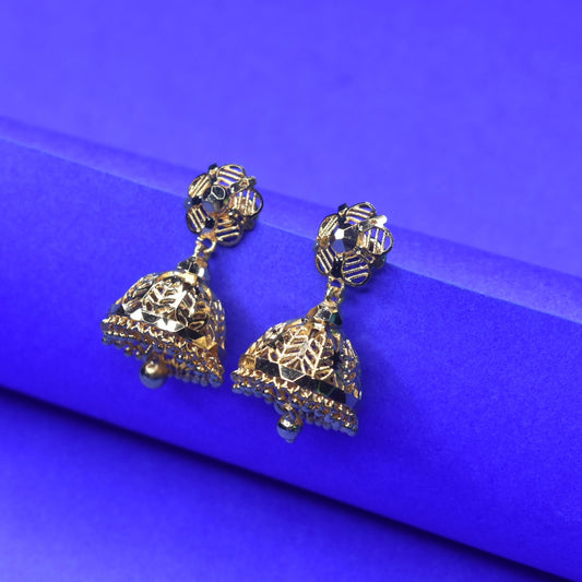 "Gilded Glamour: Elevate Your Style with Asp Fashion's 24K Gold Plated Jhumka Earrings"