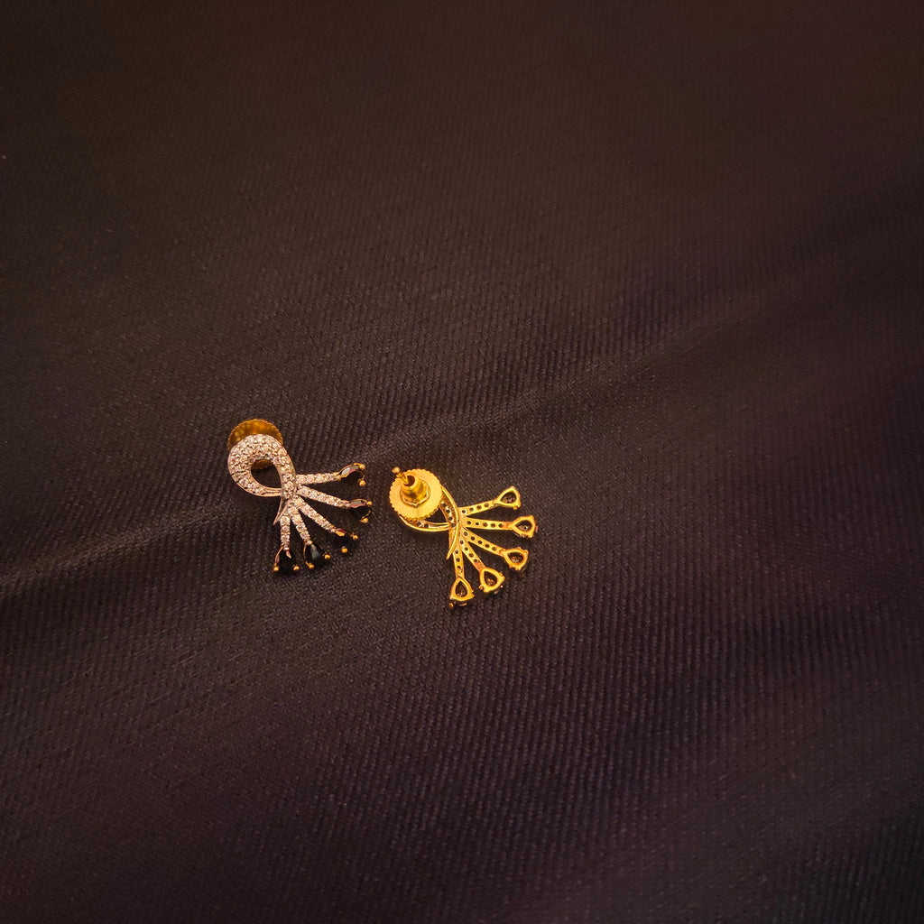 Designer American Diamond Stud Earrings - Exquisite CZ Jewelry