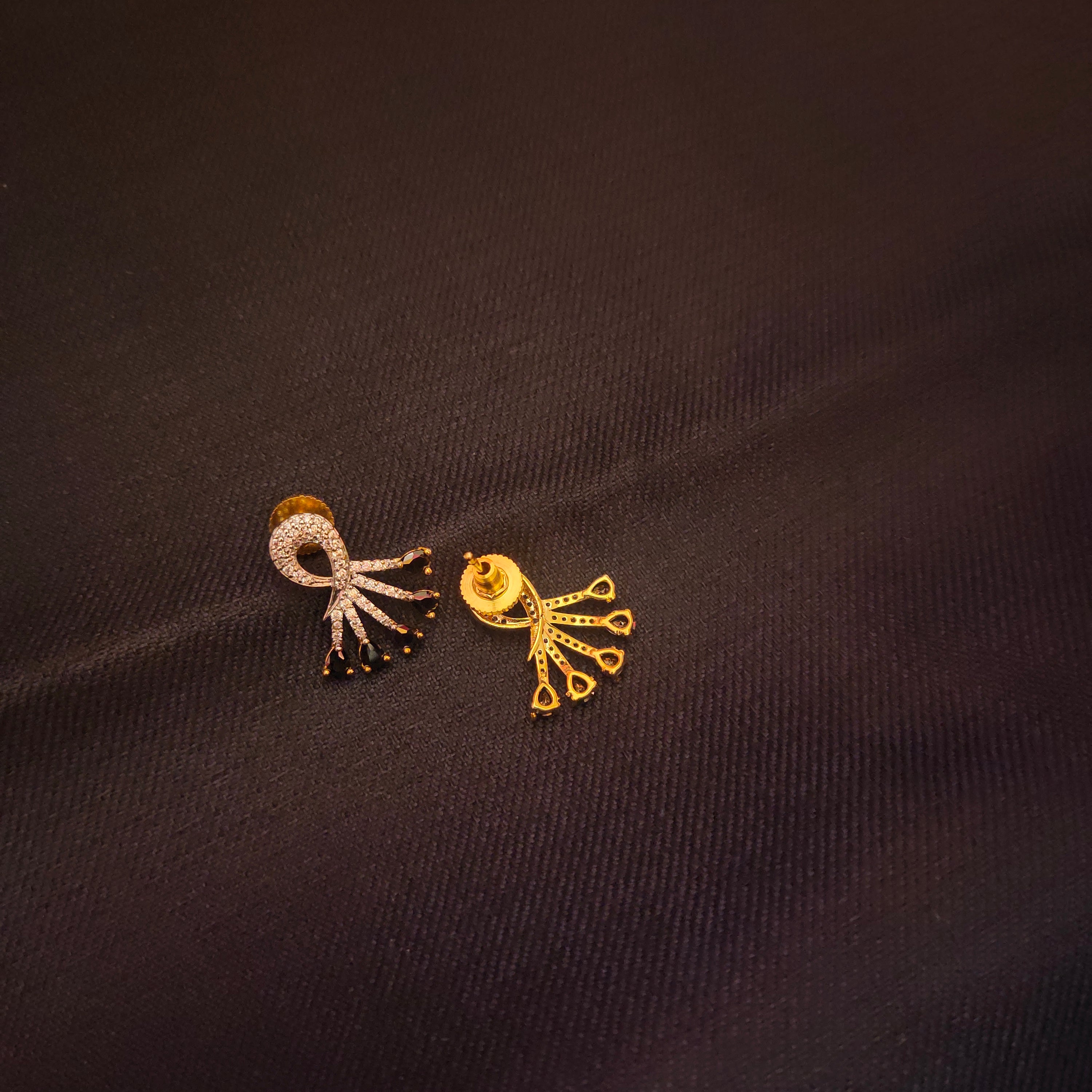 Designer American Diamond Stud Earrings - Exquisite CZ Jewelry