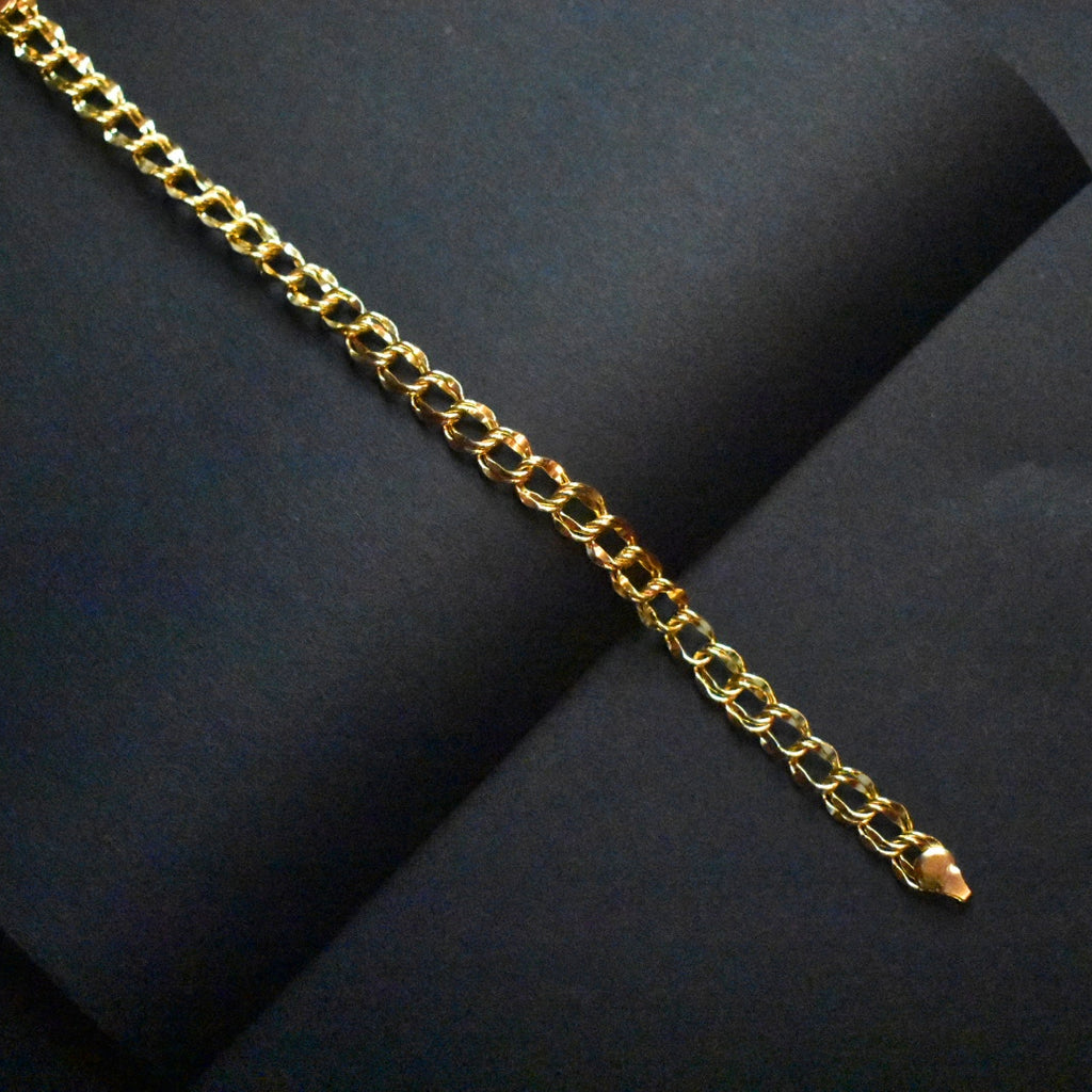 "Glamour and Style: Elevate Your Look with the ASP Cuban 24k Gold Plated Bracelet for Men"