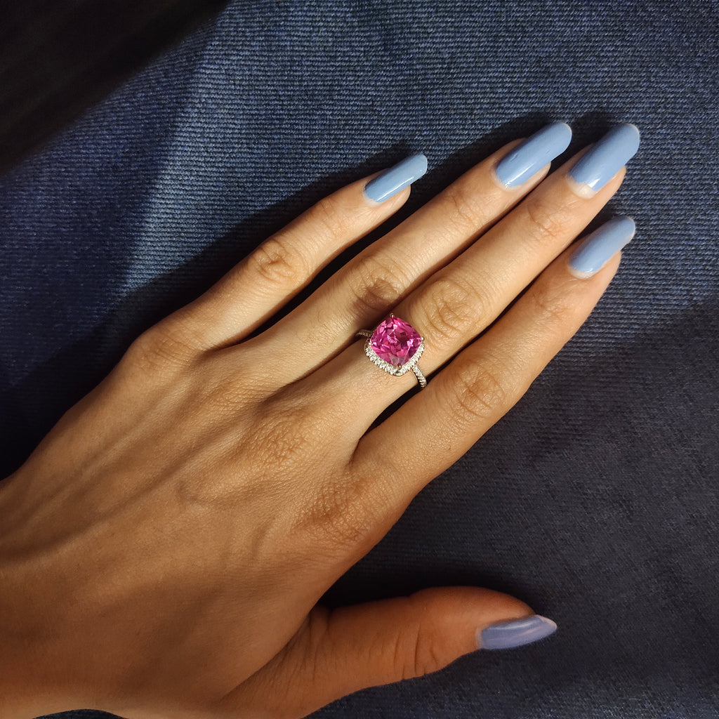 925 Sterling Silver Zircon Ring for Women - 4.3g Elegant Style