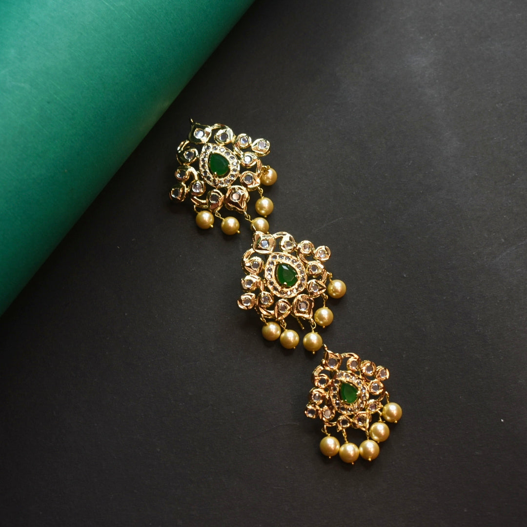 24 K Gold Plated Polki Jada Billalu Set