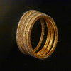 Rhodium-Gold Plated American Diamond Traditional Bangles