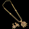 Asp Cz Gold Plated Long Necklace Set