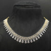 White Zircon Necklace Set - Rhodium Gold Plated