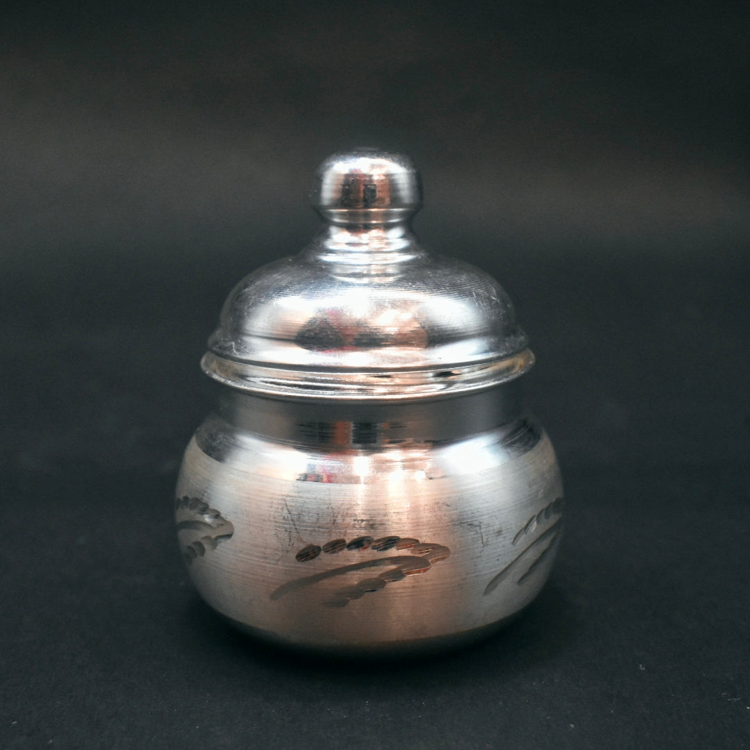 Premium 800 Purity Silver Kumkum Box - Wedding & Pooja Gift