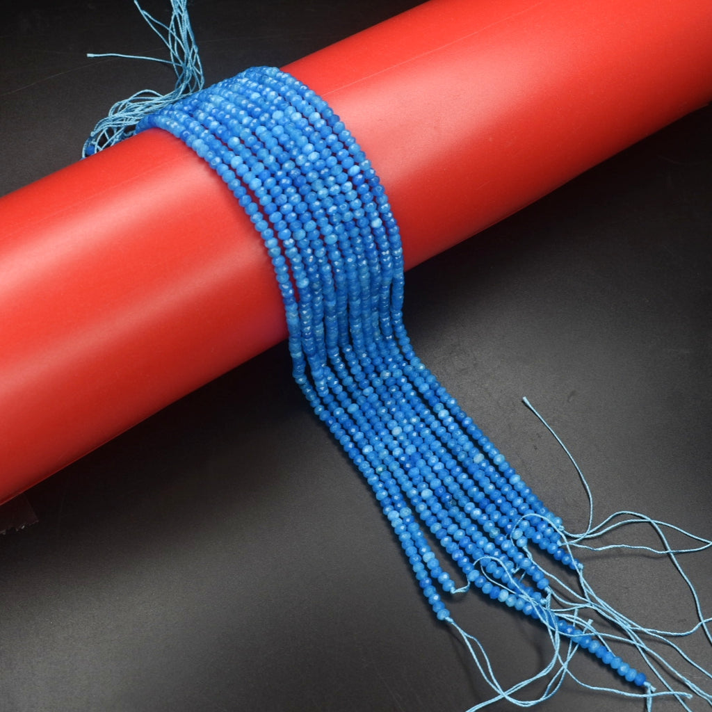 Sea Blue Onyx Beads - Ocean Blue Gemstone Strands for Jewelry