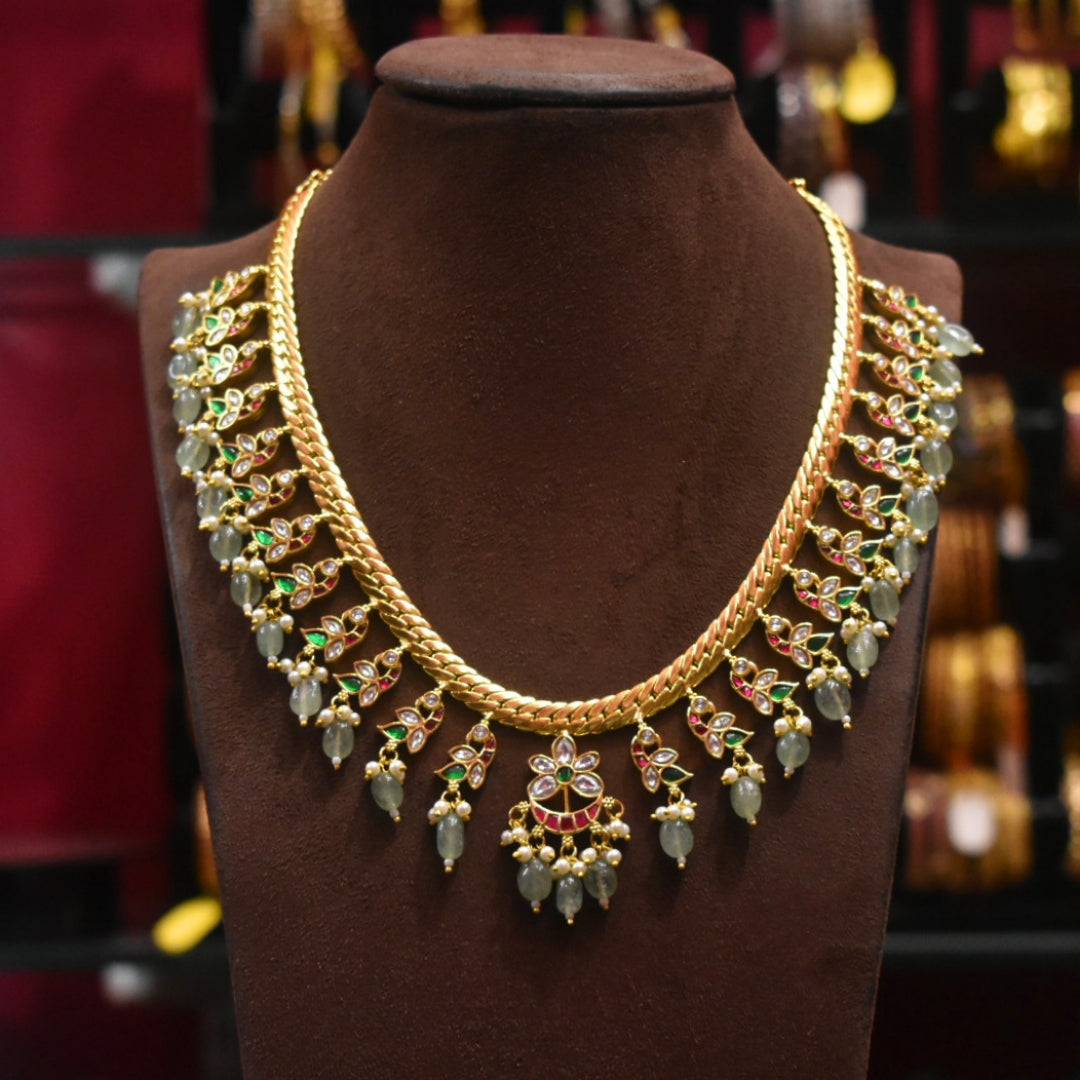 Asp Jadau Kundan Jalebi Necklace Set