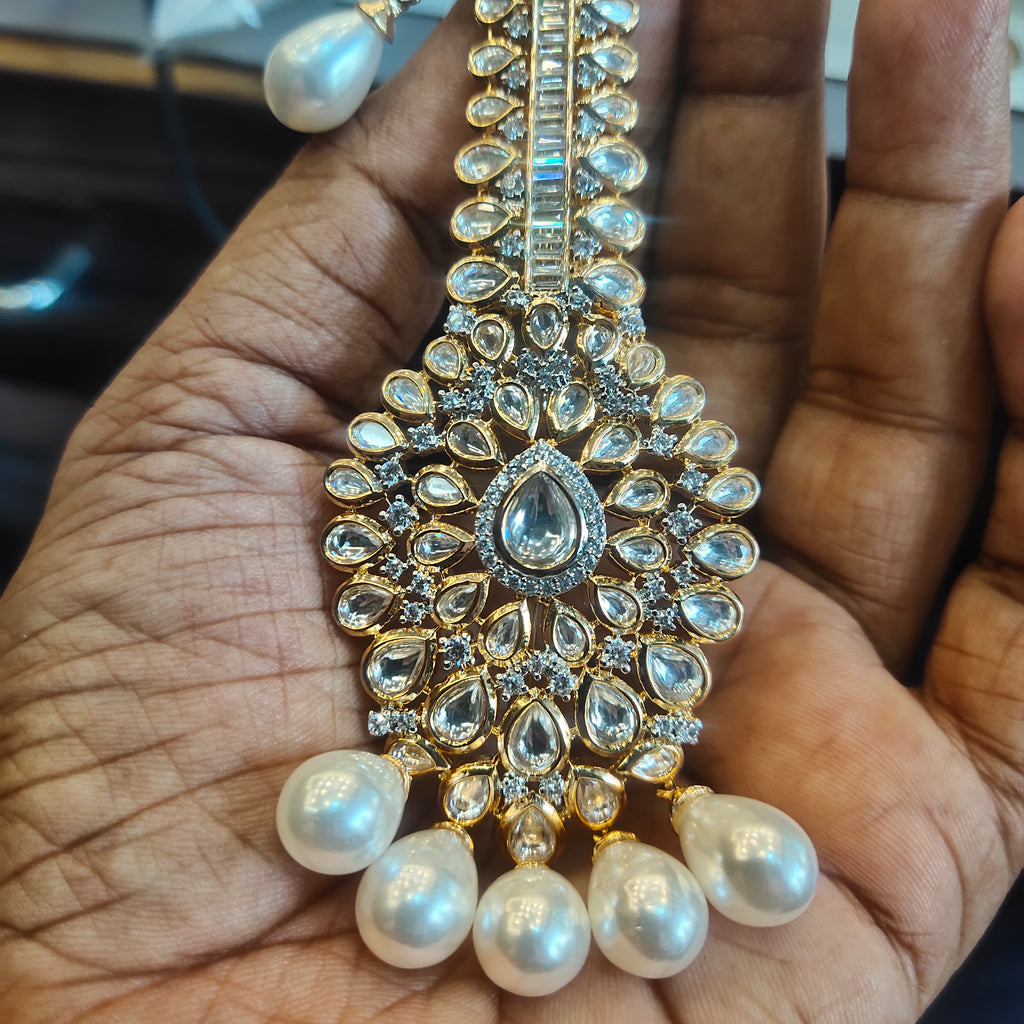 Rajwadi Kundan Kalangi for Groom Turban