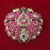 Kundan Double Peacock Pendant – Ruby, Polki & Emerald Temple Jewellery