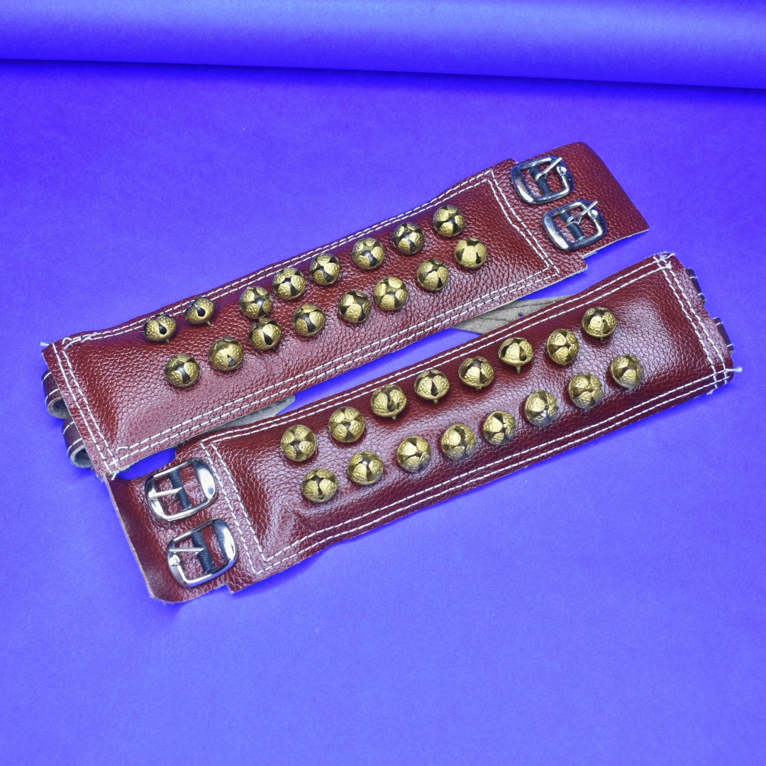 2 Line Bharatanatyam Brown Salangai - Premium Brass Ghungroo for Classical Dance