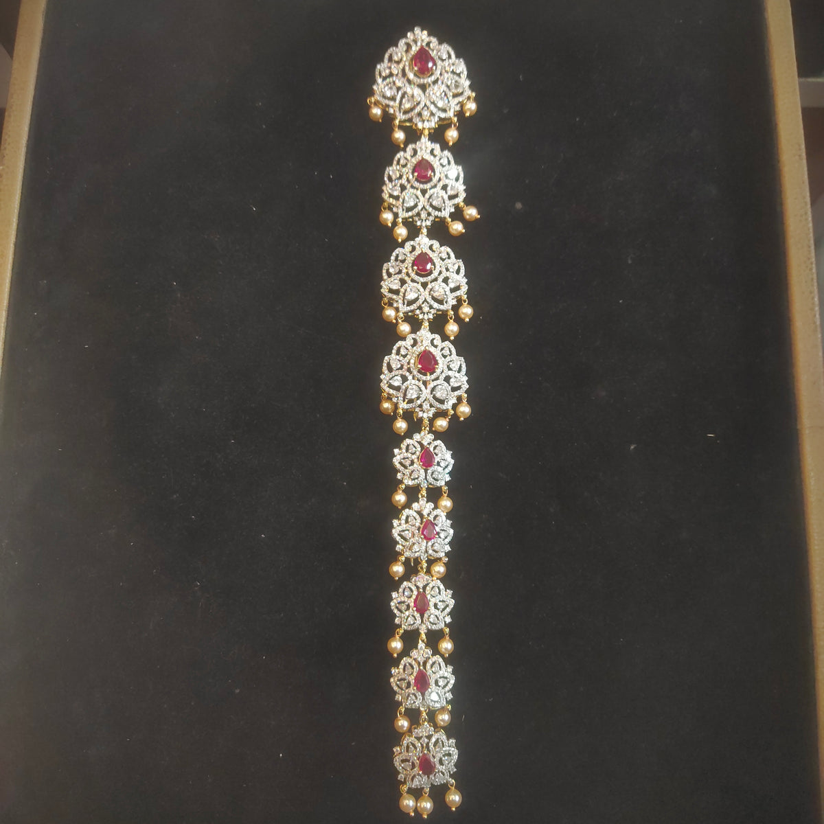 Premium Diamond Jada Hair Jewellery - Traditional Temple Jewelry