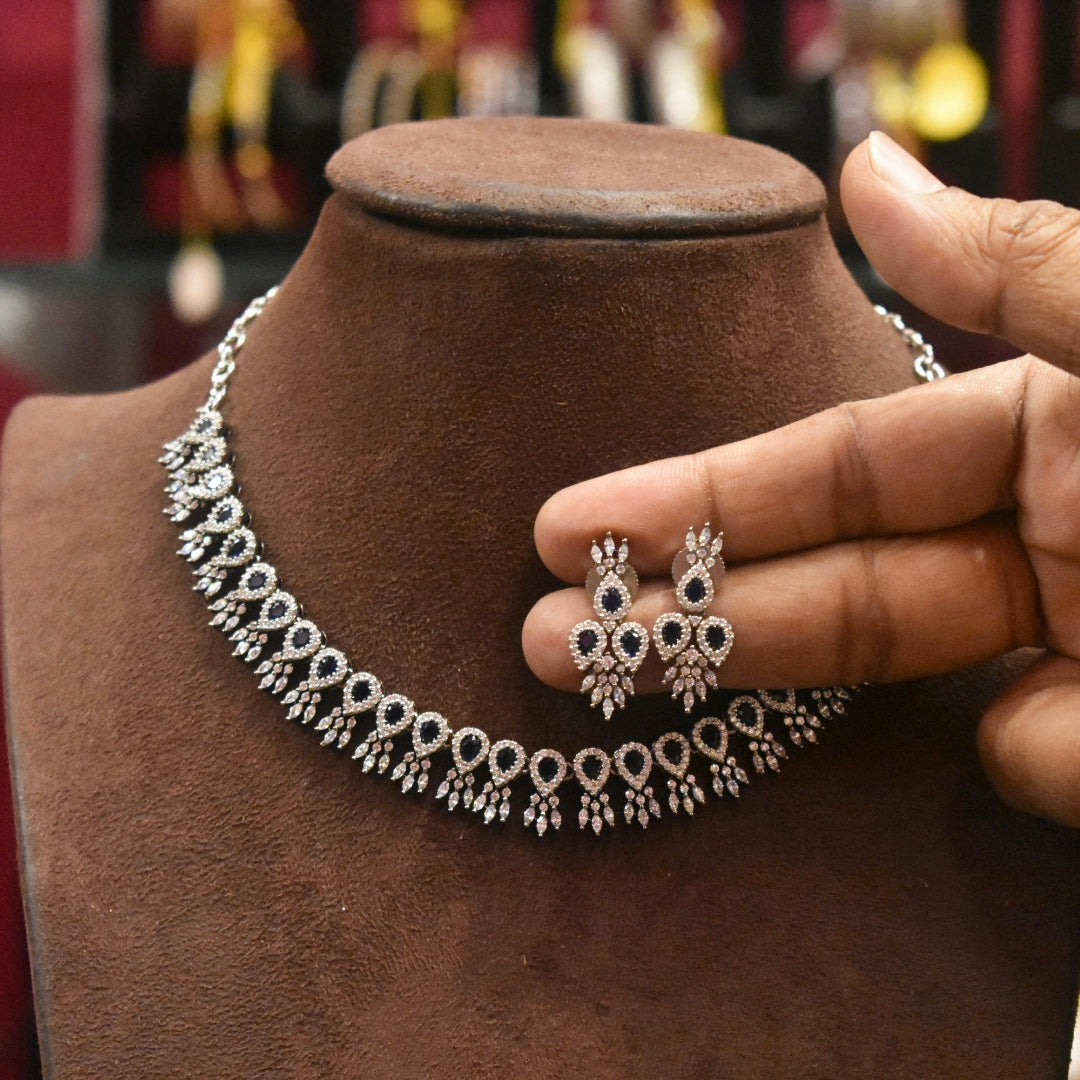Asp Victorian Zircon Necklace Set