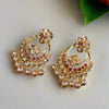 24K Gold Plated Screwback Chandbali Earrings - Elegant Traditional Design