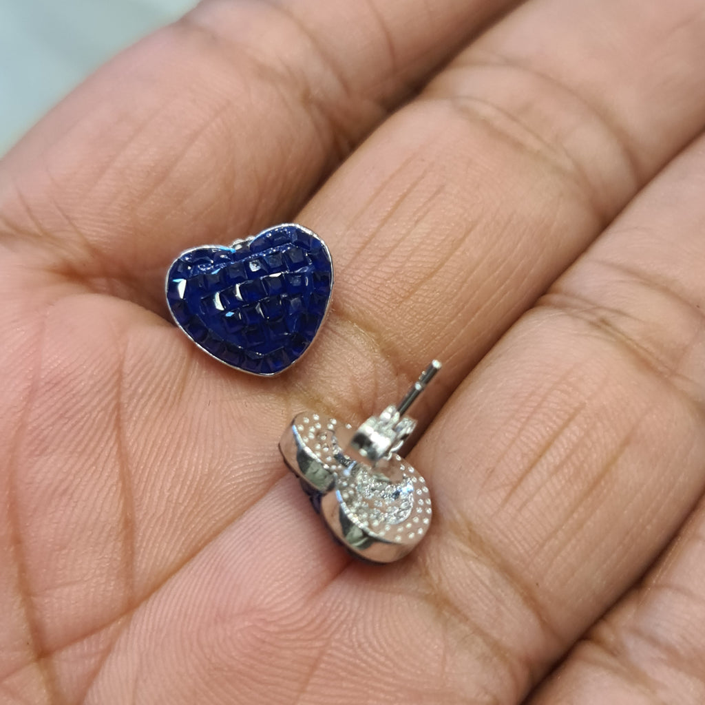 Sterling Silver Heart Shaped Earrings - Shine with Love