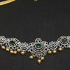 Zircon Rhodium-Gold Double Tone Diamond Look Chain Vaddanam for Bride