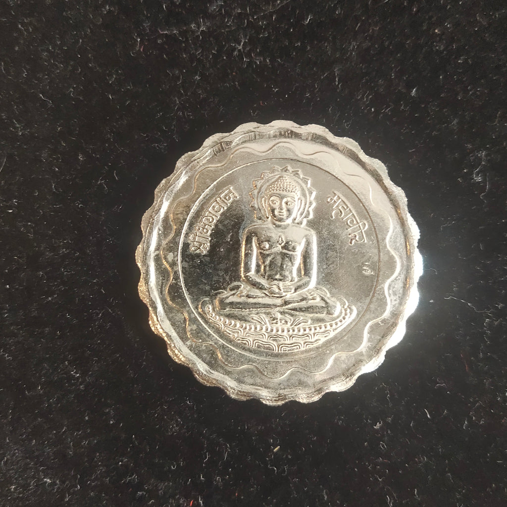 Silver Mahavir Coin | Jain Navkar Mantra | 999 Pure Silver | SR999