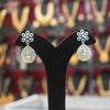 Asp Rhodium-Gold Zircon Drop Earrings