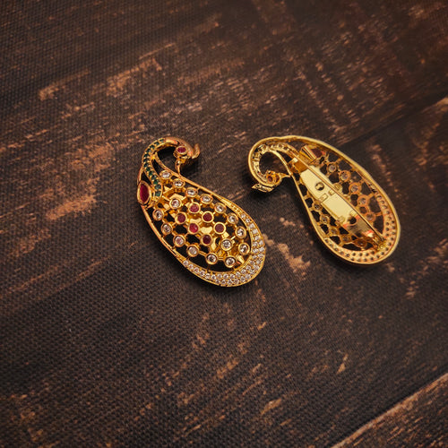 "Sparkling Elegance: The Exquisite Zircon Saree Pin by Asp Fashion Jewellery"