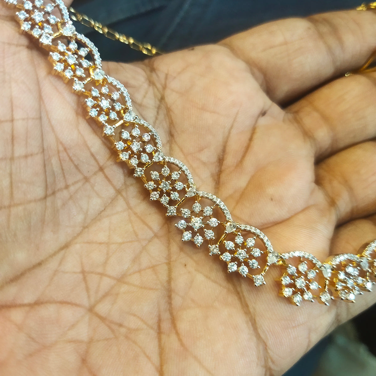 Sparkling White Zircon Necklace & Earring Set