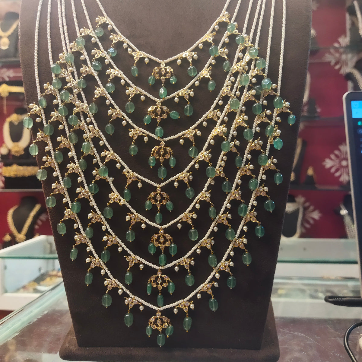 Pearls Satlada Haar - Classic Seven Layer Necklace | Asp Fashion 375042435573