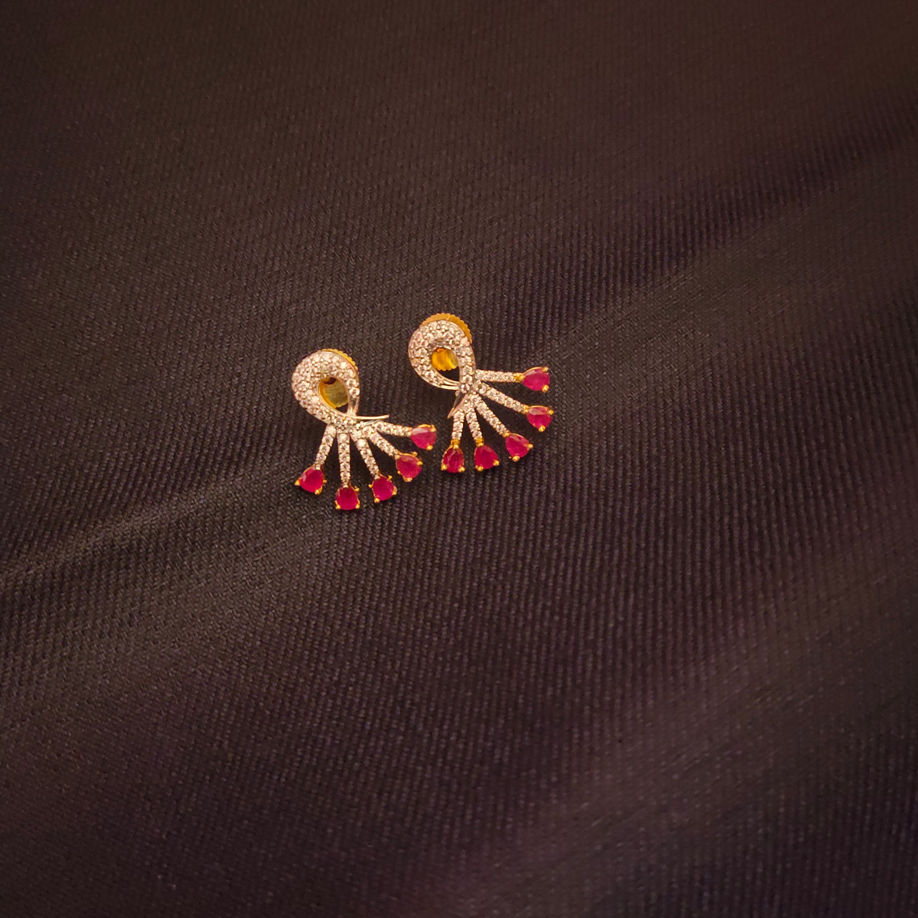 Stylish American Diamond Stud Earrings - Contemporary Designer Jewelry