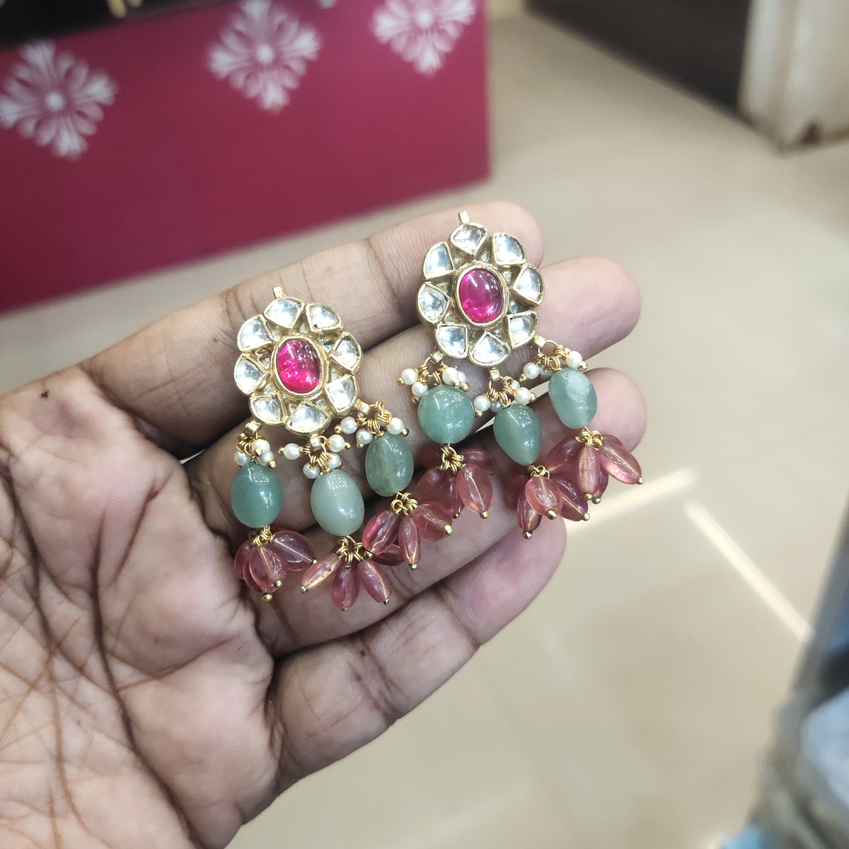 Handcrafted Pachi Kundan Choker Necklace - Traditional Indian Wedding Jewelry