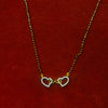 925 Silver Gold Plated Heart Pendant Mangalsutra