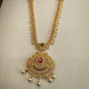 Asp Cz Gold Plated Long Necklace Set