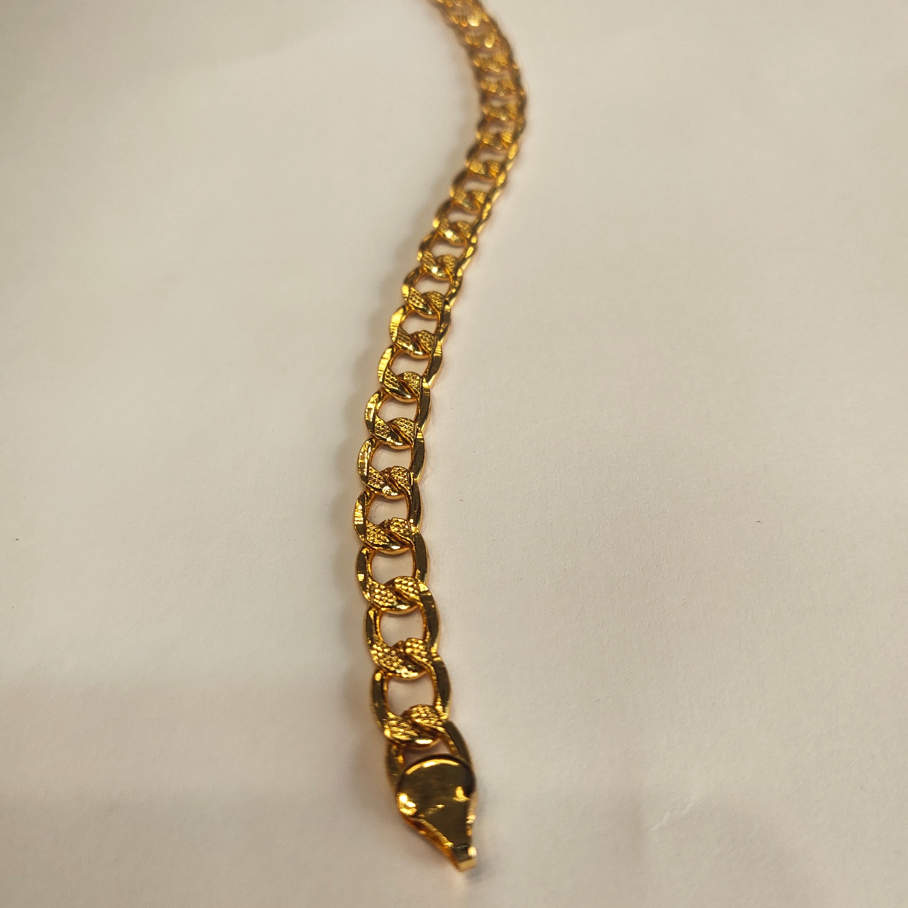 ASP 24K Gold Plated Cuban Bracelet for Men - 8.5 Inch Luxury Chain