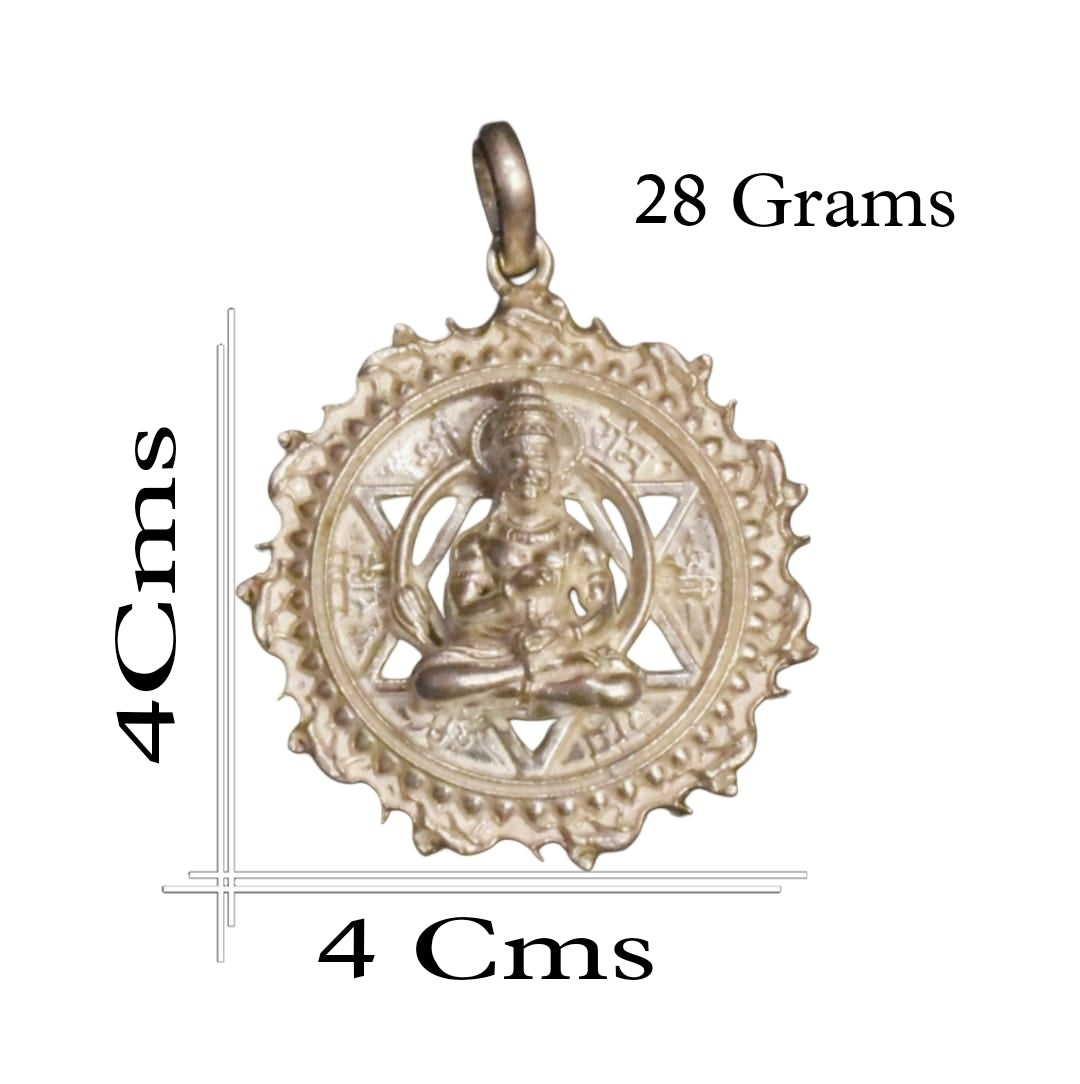 The Powerful Symbolism of the Meditating Anjaneya Swamy Silver Locket for Men