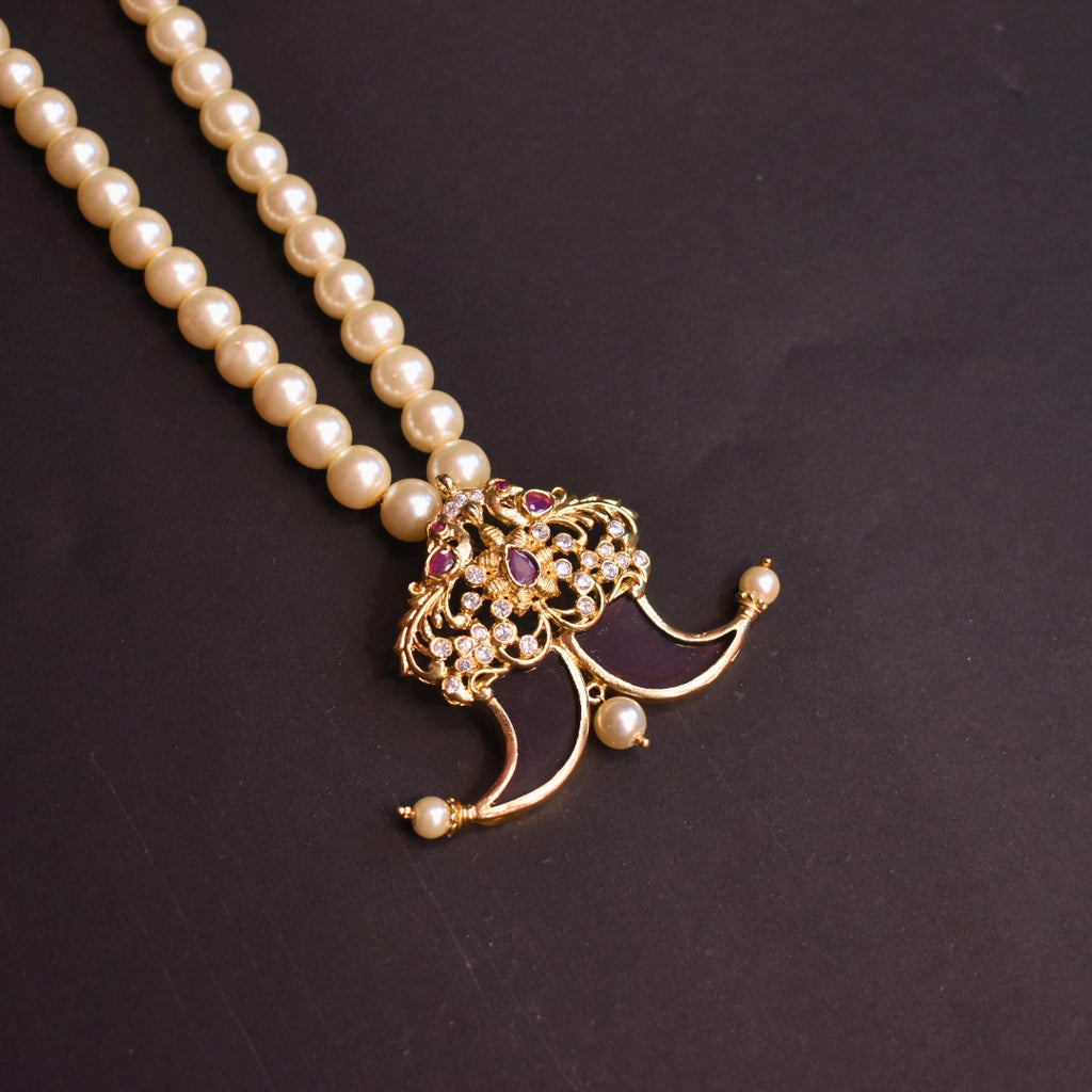 One gram gold puligoru pendant Mala for groom
