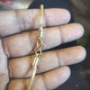 Gold Chain Necklace with Decorative Beads - 24 Inch