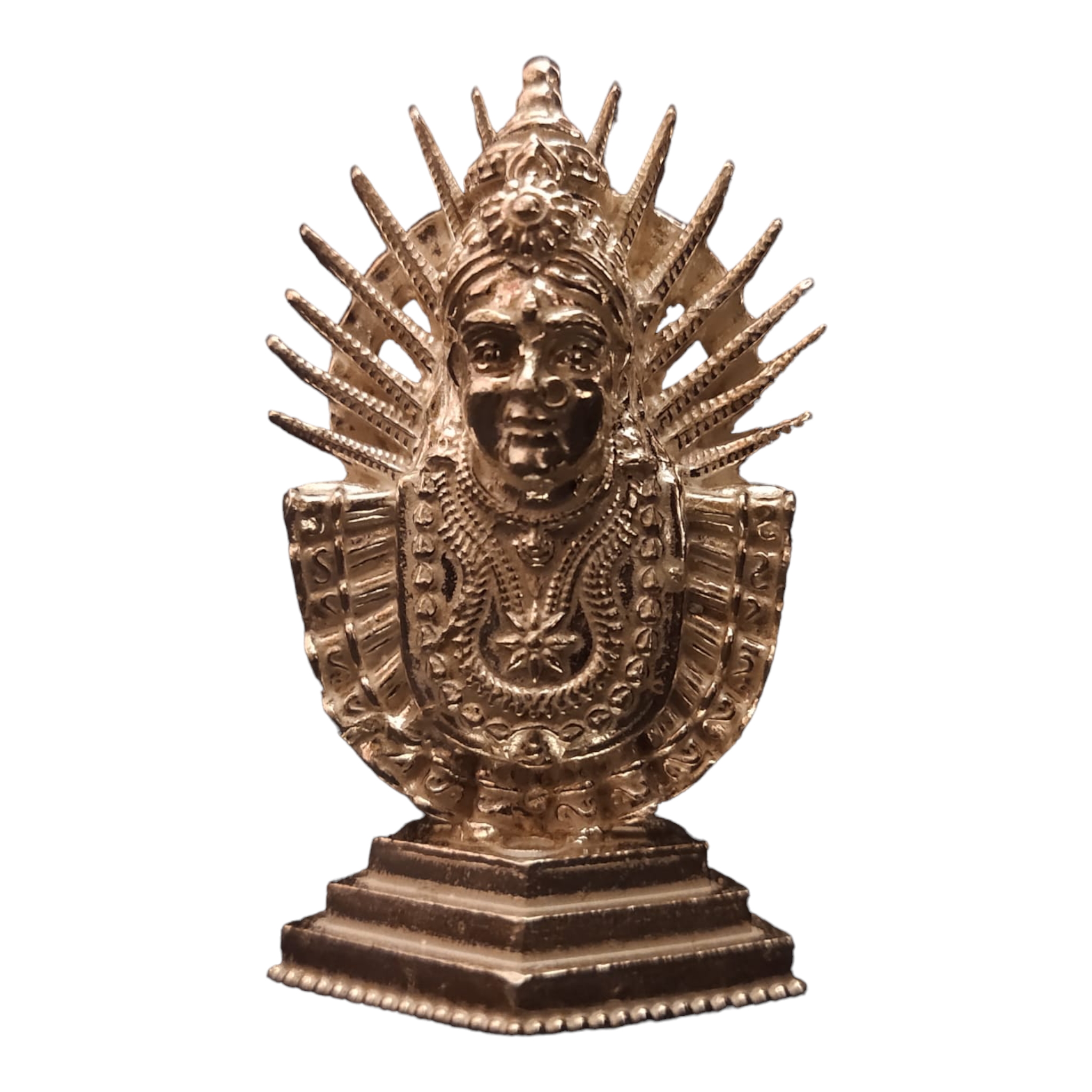 Pure Silver Renuka Yellama Idol - Handcrafted Goddess Statue