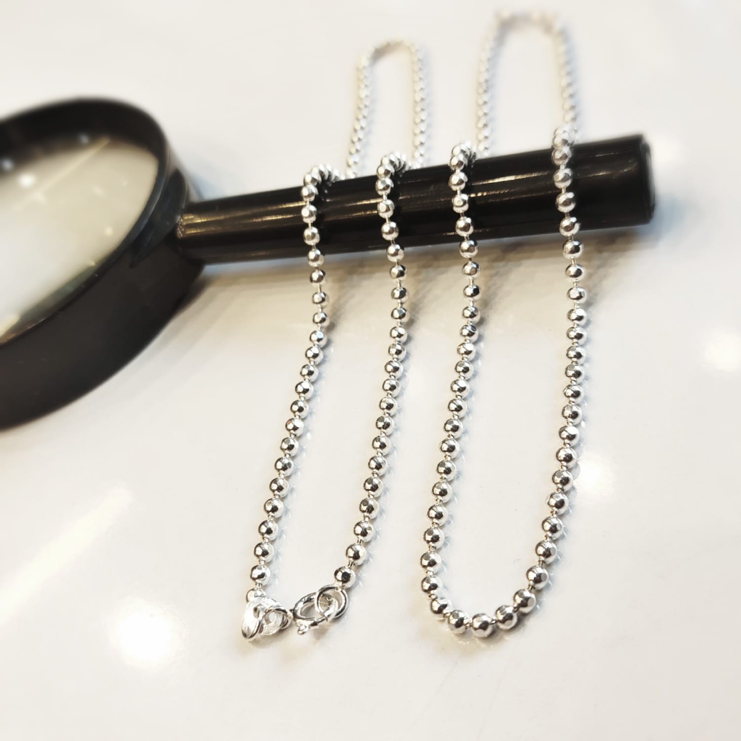 92.5 Sterling Silver Ball Chain Anklets for Women - Elegant Payal