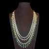 Asp Gold-Finished 3-Layered Zircon Long Necklace Set