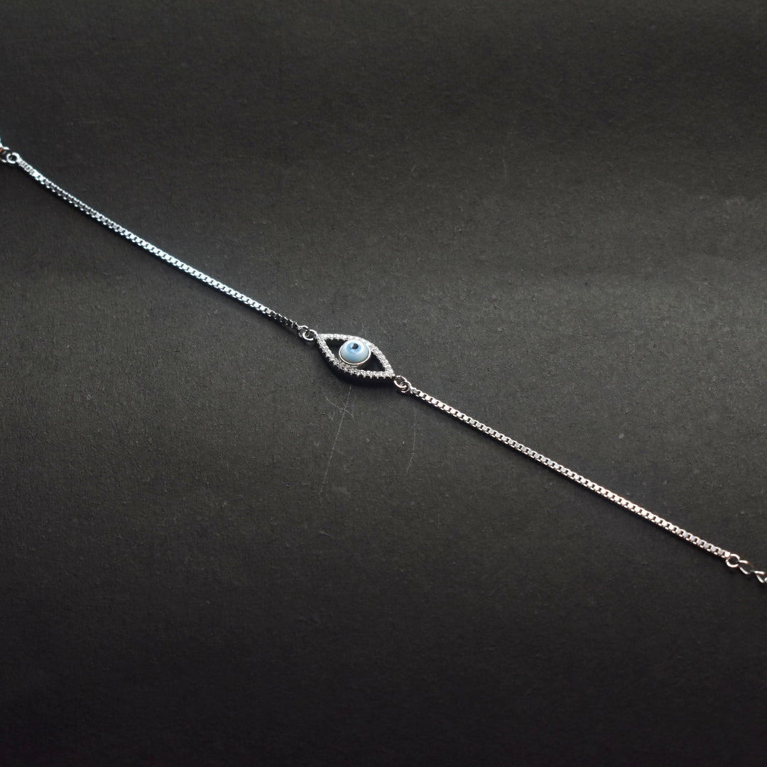 925 Sterling Silver Evil Eye Bracelet for Women