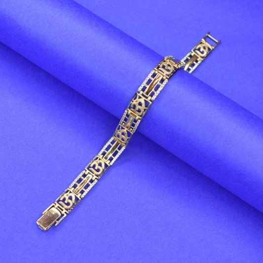 "Elevate Your Style: Premium 24K Gold-Plated Men's Bracelet from Asp Fashion Jewelry"