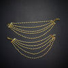 24K Gold Plated 5 Line Pearl Champaswaralu Ear Chains