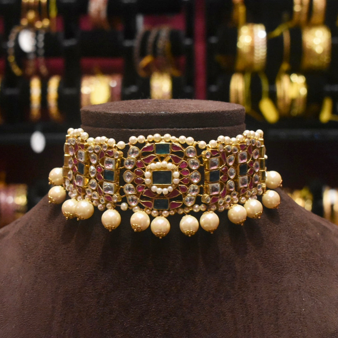 Pachi Kundan Choker - 24K Gold Plated Traditional Necklace