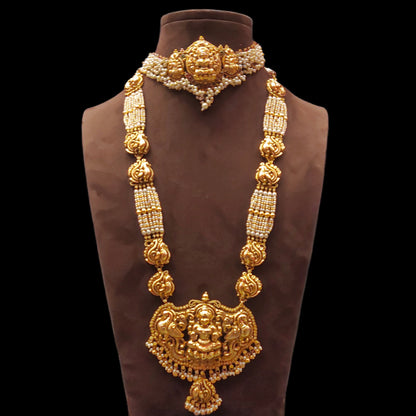 Asp Fashion Jewellery Nagas Laxmi Haram With Choker Set